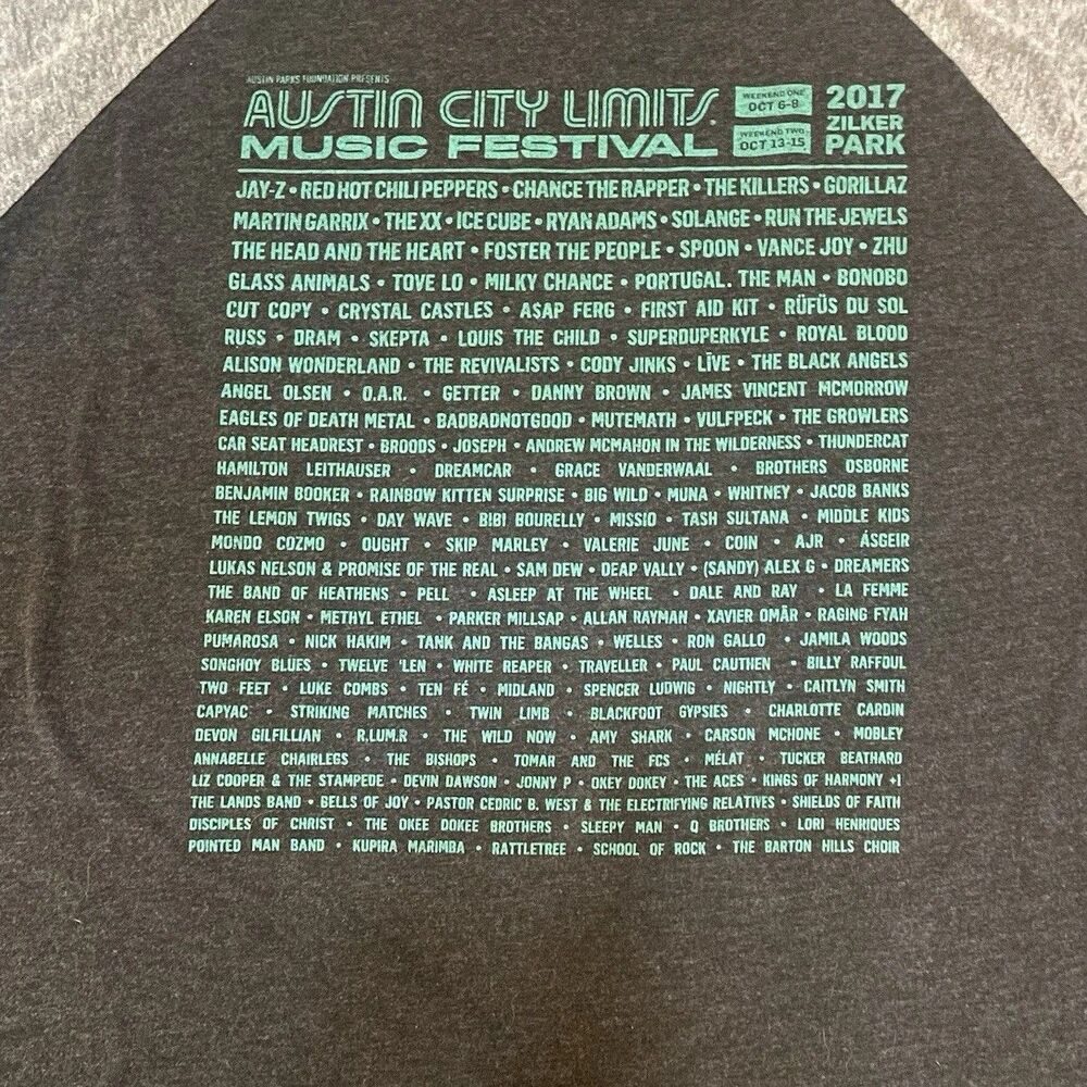 ACL Fest Shirt 2017 Jay Z RHCP Gorillaz Killers